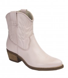 -MIDDLE CANE COWBOY BOOT IN LEATHER AND ZIPPER.